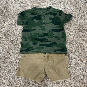 Falls Creek Green Camo and Tan Kids Matching Set